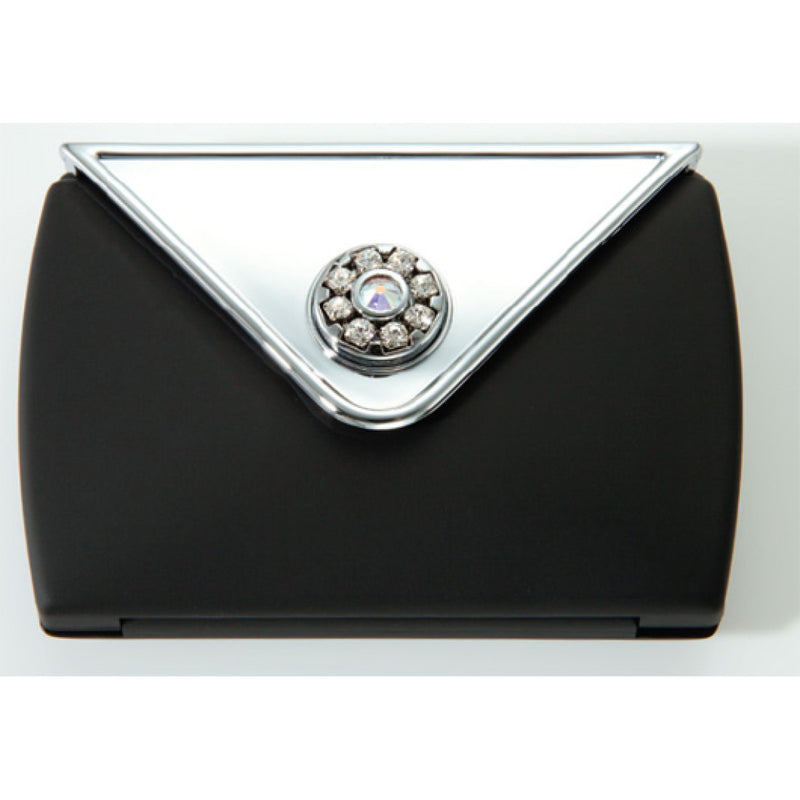 Brandon Co. Rhinestone Envelope Compact Mirror 7X M-738
