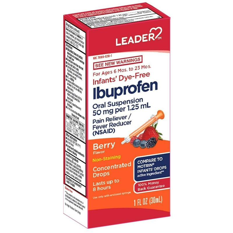 Leader Infant's Dye Free Liquid Ibuprofen Berry 1oz