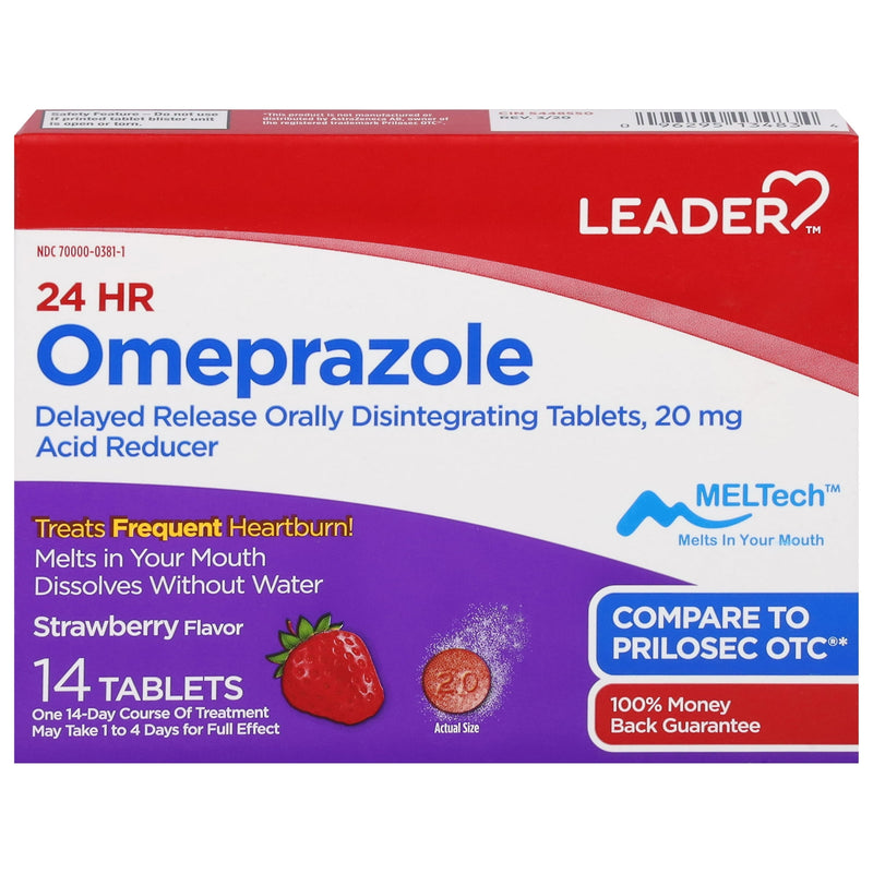 Leader Omeprazole Strawberry 14 Tablets