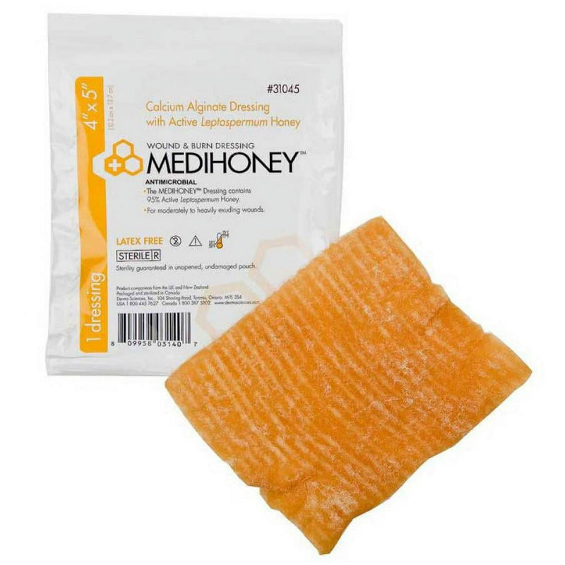 Medihoney Wound & Burn Dressing Calcium Alginate/Active Leptospermum 4" x 5" 31045 1ct