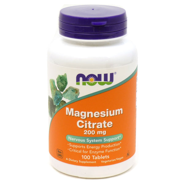 Now Magnesium Citrate 200mg 100 Tablets