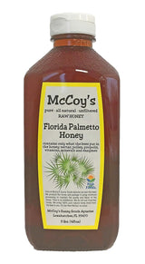 Raw Honey - Pure All Natural Unfiltered & Unpasteurized - McCoy's Honey Florida Palmetto Honey