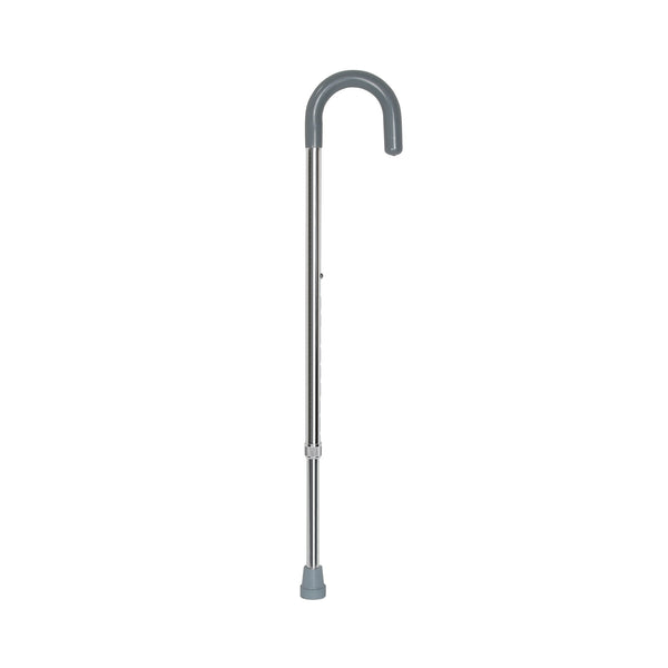 McKesson Chrome Aluminum Round Handle Cane Adjustable Height