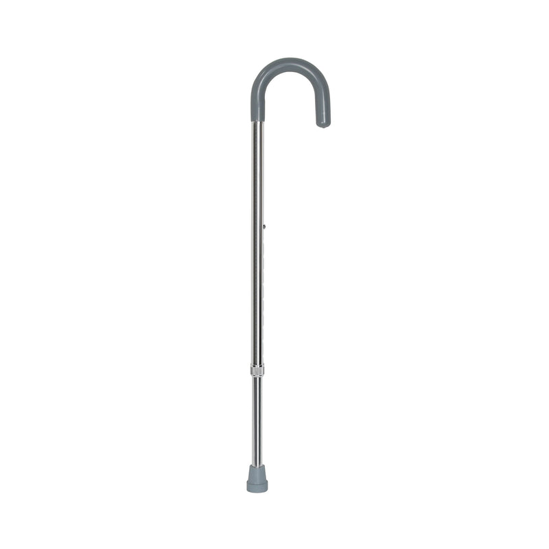 McKesson Chrome Aluminum Round Handle Cane Adjustable Height