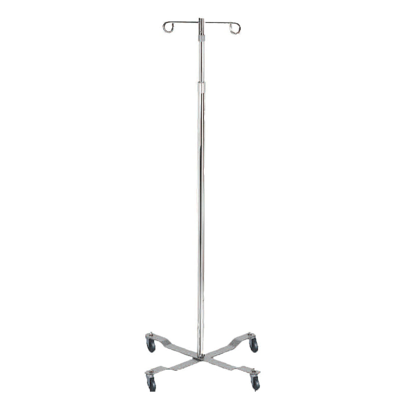 McKesson Stainless Steel I.V. Stand Floor Stand 4 Leg 2 Hook Ms400E