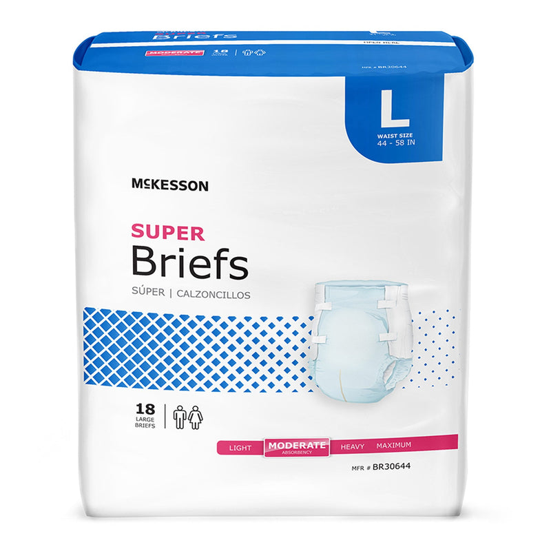 McKesson Super Brief Moderate Absorbency Large 18ct Br30644