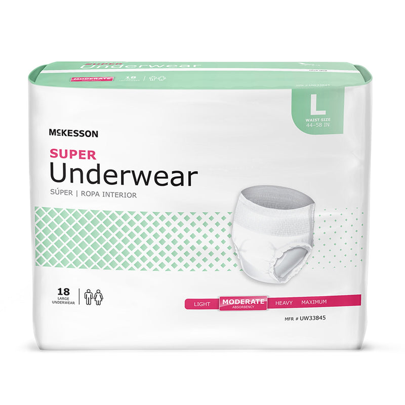 McKesson Super Underwear Pull On Moderate Large 18 ct
