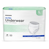 McKesson Ultra Underwear Heavy Absorbency Large 18 ct