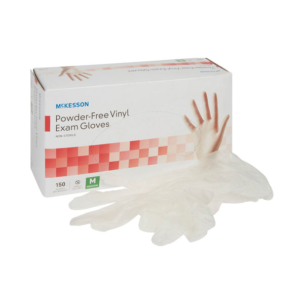 McKesson Powder-Free Vinyl Exam Gloves Non-Sterile Medium 14-136 150ct
