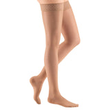 Medi Sheer & Soft Thigh High With Lace Silicone Band 20-30mmHg Closed Toe Natural