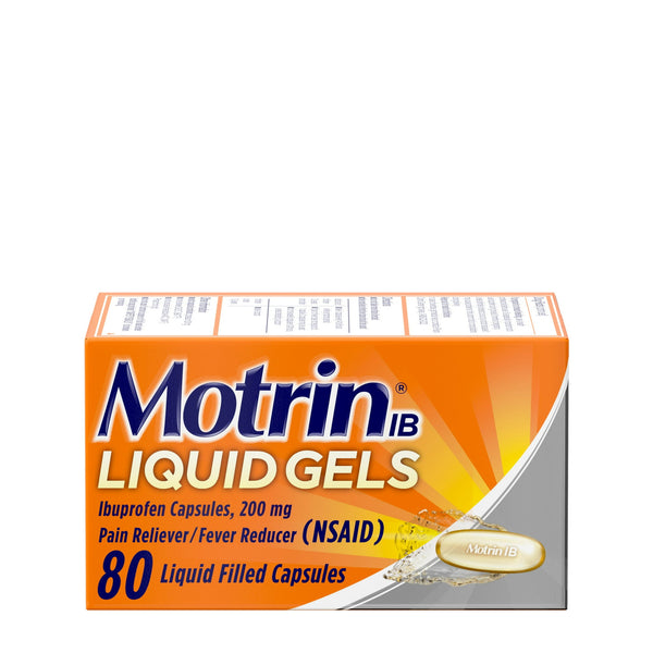 Motrin IB Liquid Gels Ibuprofen 200mg 80 Tablets