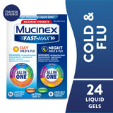 Mucinex Fast-Max Day Cold & Flu & Night 24 Liquidgels