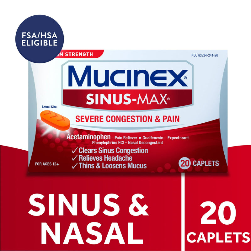 Mucinex Sinus-Max Severe Congestion & Pain Caplets 20ct