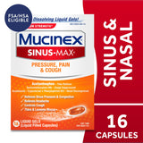 Mucinex Sinus Max Severe Congestion Relief Liquidgels 16ct