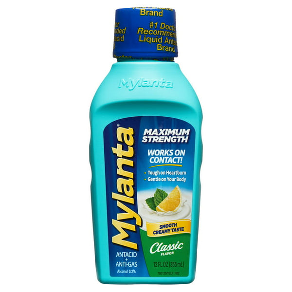Mylanta máxima fuerza líquida sabor clásico 12 oz