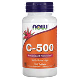 Now Vitamin C-500 With Rose Hips Tablets 100ct