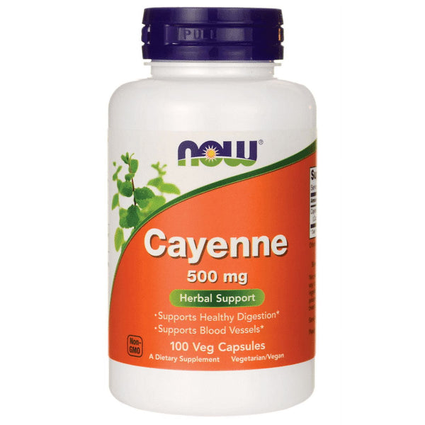 Now Cayenne 500mg 100 Vetegable Capsules