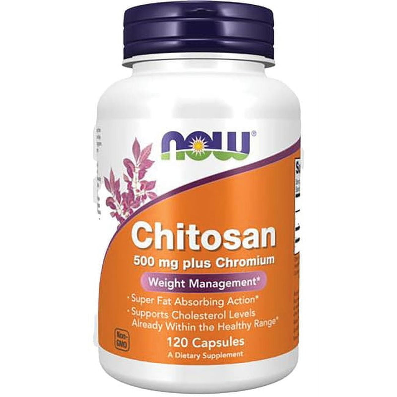 Now Chitosan With Chromium 500mg Capsules 120ct