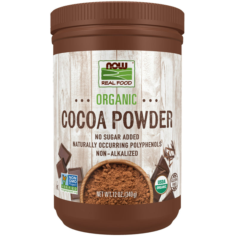 NOW COCOA POWDER ORGANIC 12oz