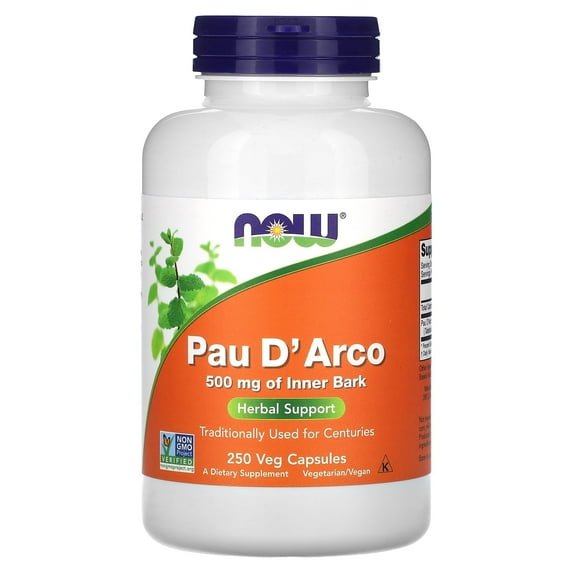 Now Pau D'Arco 500 mg Vegetable Capsules