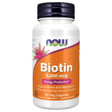Now Biotin 5000mcg Vegetable Capsules 60ct