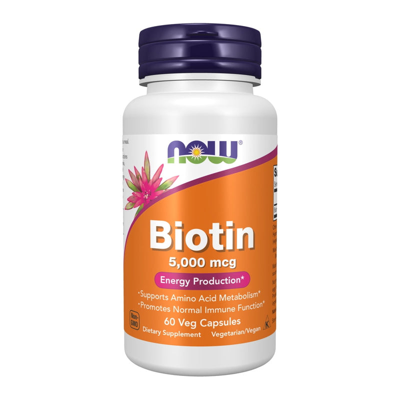 Now Biotin 5000mcg Vegetable Capsules 60ct