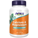 Now Calcium & Magnesium 2:1 Ratio 100 Tablets