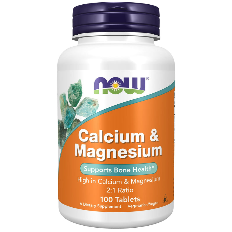Now Calcium & Magnesium 2:1 Ratio 100 Tablets