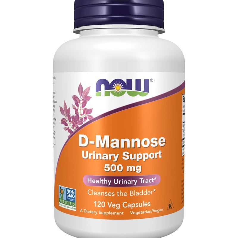 Now D-Mannose 500mg 120 Vegetable Capsules