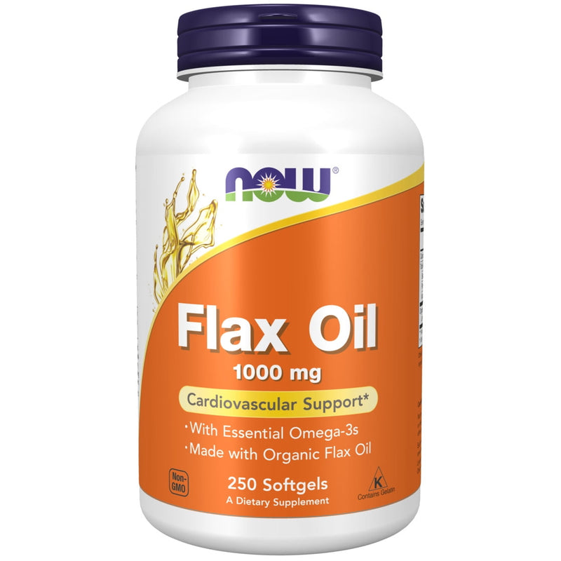 Now Flax Oil Organic 1000mg Softgels