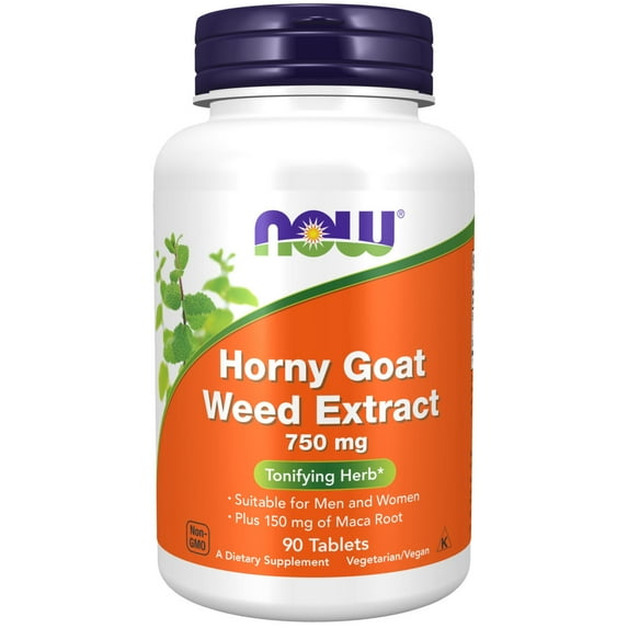 Now Foods Horny Goat Weed Extract 750 mg 90 Tablets