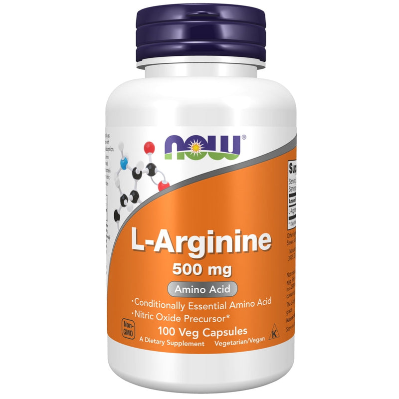 Now Arginine 500mg 250 Vegetable Capsules
