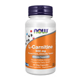 Now Carnitine 500mg 60 Vegetable Capsules