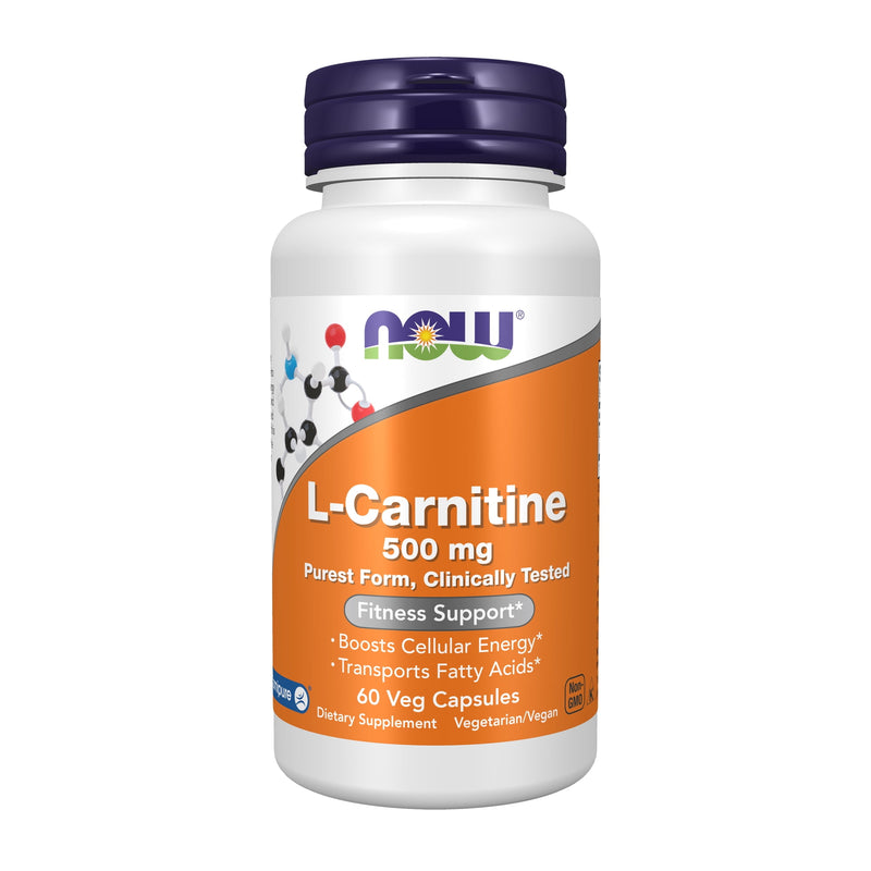 Now Carnitine 500mg 60 Vegetable Capsules
