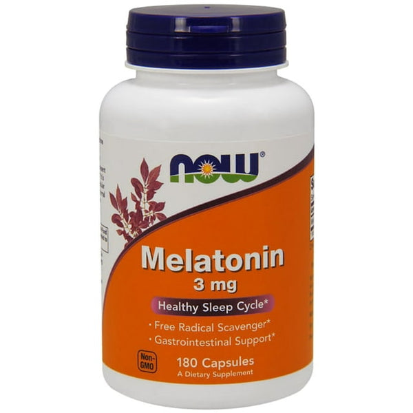 Ahora cápsulas vegetales de 3mg de melatonina 180ct