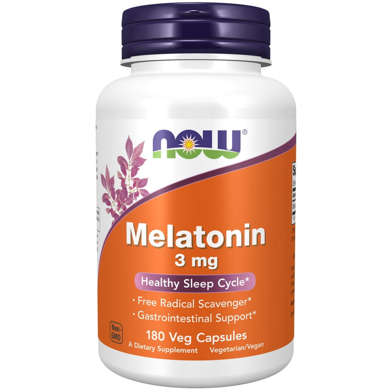 Now Melatonin 3mg Vegetable Capsules 180ct