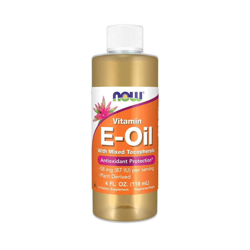 Now Foods, Vitamin E-Oil with Mixed Tocopherols, 58 Mg (87 IU), 4 fl. oz.