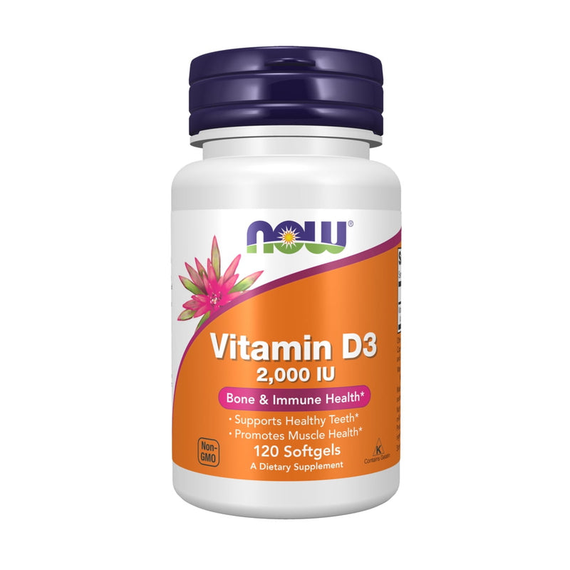 Now Vitamin D-3 2000 IU 120 Softgels