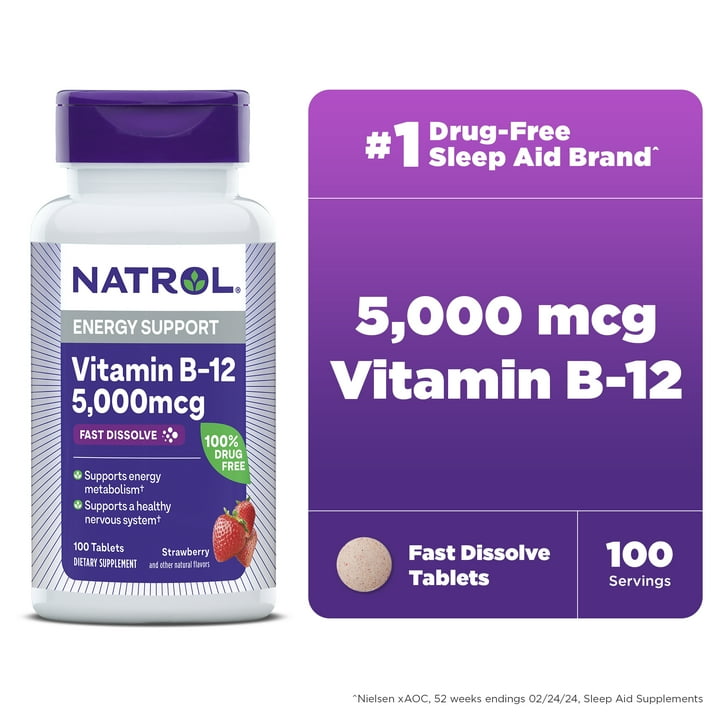 Natrol Vitamin B-12 5000 mcg Tablets 100ct