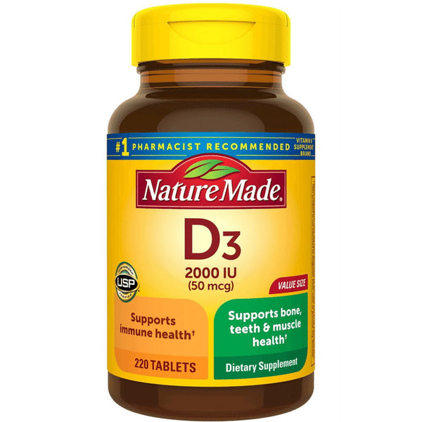 Nature Made D3 2000Iu Tablets 220ct
