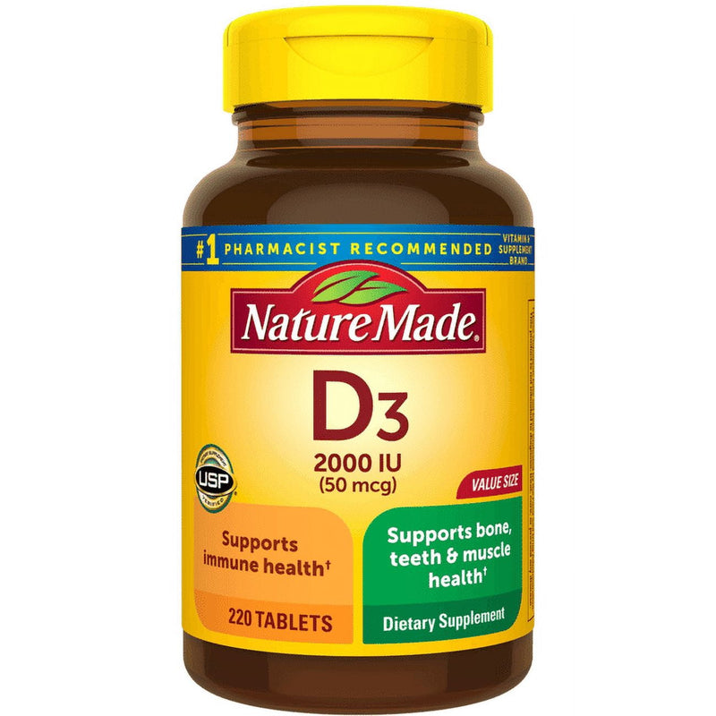 Nature Made D3 2000Iu Tablets 220ct