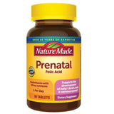 Naturaleza fabricada en tabletas de ácido fólico prenatal 90ct