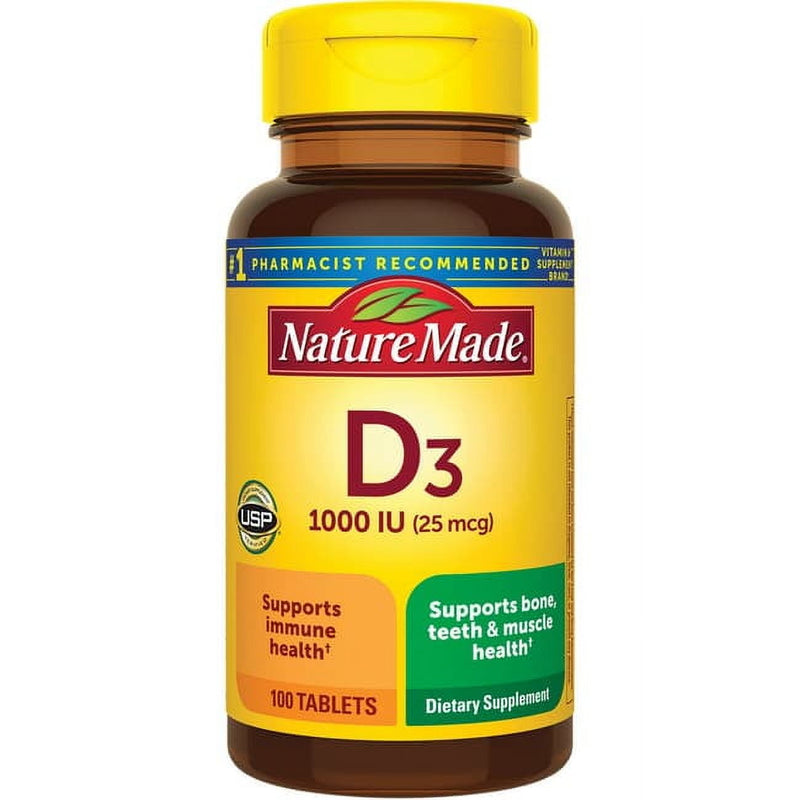 Nature Made D3 1000Iu 25mcg Tablets 100ct