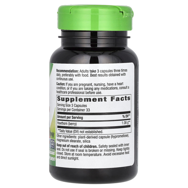 Nature's Way, Hawthorn Berries, 1,080 mg per Serving Size, 100 Vegan Capsules