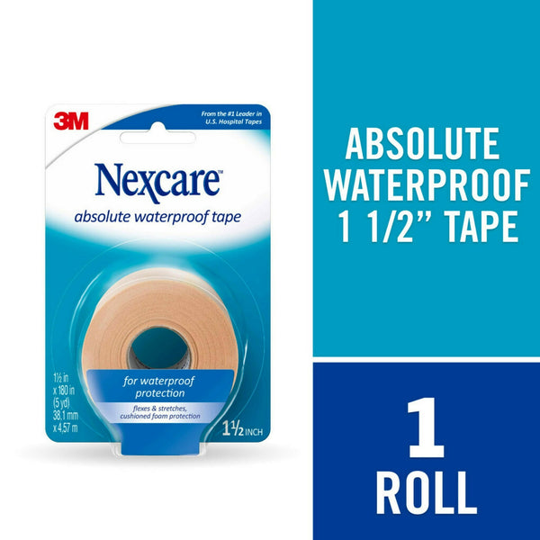 Nexcare Absolute Waterproof First Aid Tape 1.5" x 5yd