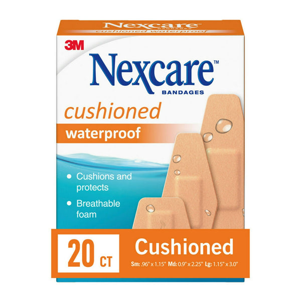 Nexcare Cushioned Waterproof Bandages 20ct