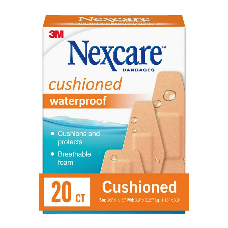 Nexcare Cushioned Waterproof Bandages 20ct