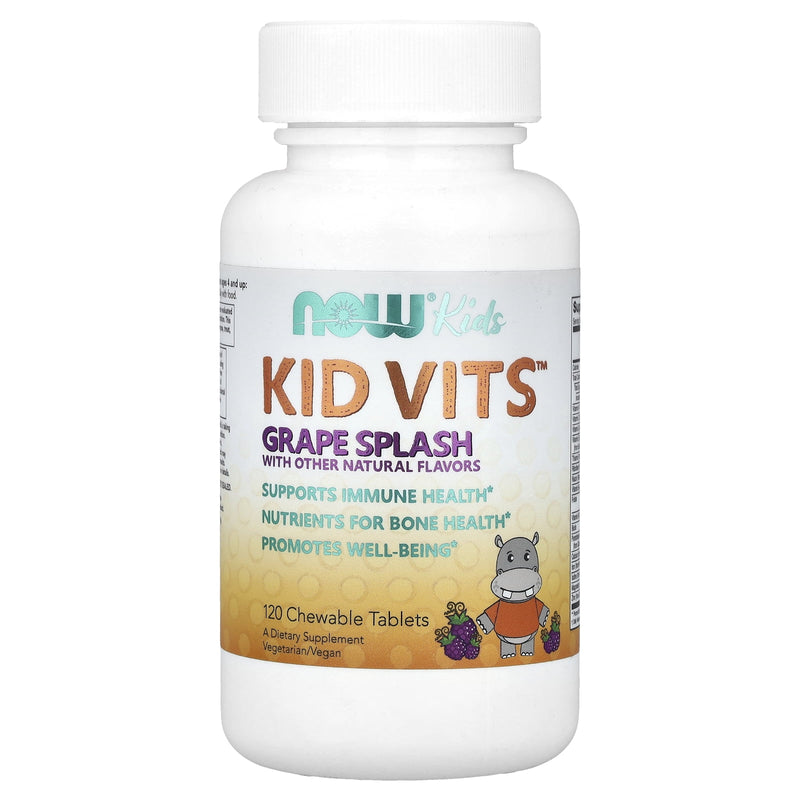 Now Kid Vits 120 Chewables Grape Splash