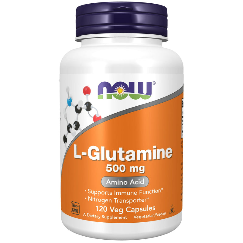 Now L-Glutamine 500mg 120 Vegetable Capsules