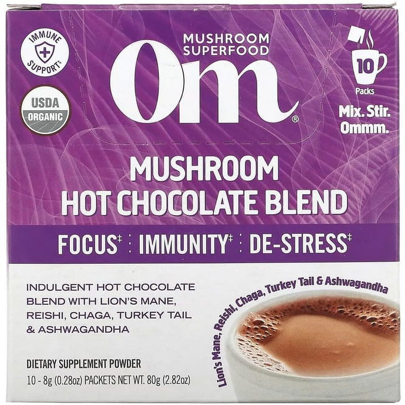 Om Mushroom Hot Chocolate Blend Packs 10ct